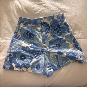 Zara printed high waisted shorts